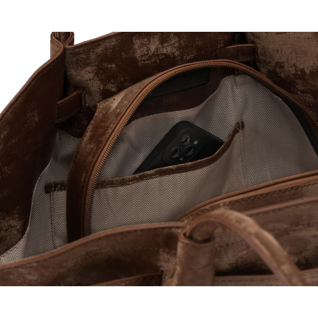 Geantă mare de damă, maro, din piele ecologică, cu un singur compartiment - Peterson PTR-PTN TOR-ALE-25 BRWON [5]