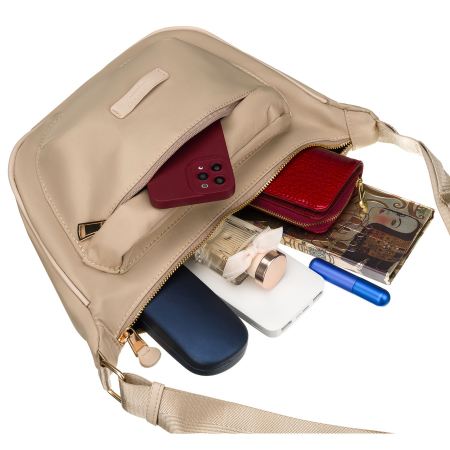Geantă de damă bej, din nailon - Peterson PTR-PTN JN-14-0283 BEIGE [20]