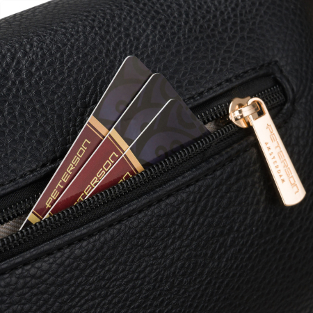 Geantă de damă din piele ecologică de culoare neagră - Peterson PTR-PTN MIS-17-5409-BLAC [9]