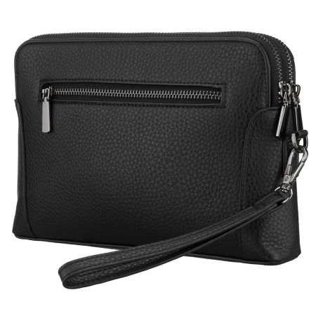 Geantă bărbătească clasică, neagră, din piele ecologică, cu fermoar - Rovicky PTR-R-SDR-01-1631 BLACK [2]