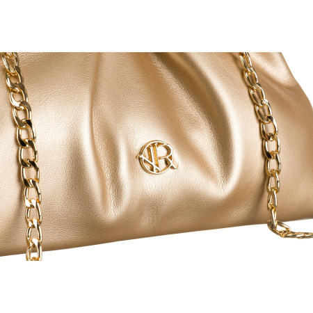 Geantă tip clutch de damă din piele ecologică, de culoare aurie - Rovicky PTR-R-XS020-4177 CHAMPAG [2]
