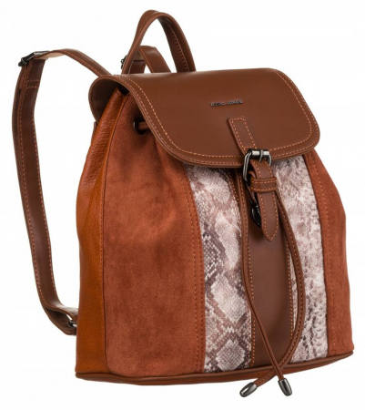 Preferintele clientilor - Genti si Rucsacuri ❤️ - Rucsac de damă din piele ecologică cu clapă - David Jones PTR-6885-2 COG
