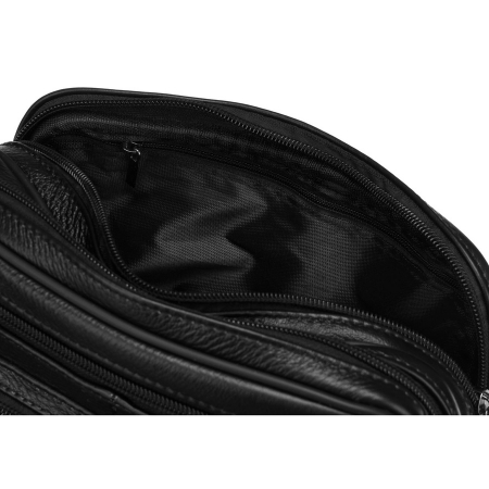 Geanta pentru barbati din piele naturala neagra cu maner confortabil - Rovicky PTR-R-13211-2129 BLACK [4]