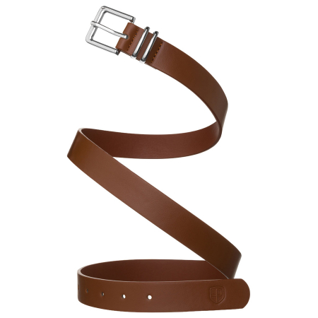 Curea universală pentru femei din piele ecologică maro cu cataramă argintie - Peterson PTR-PTN STU-14S1 [5]