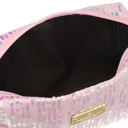 Geantă cosmetică roz din poliester decorată cu paiete, cu un singur compartiment - Peterson PTR-PTN KOS-DA-19-3569 P [4]