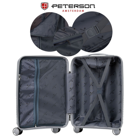 Set de valize de călătorie din plastic ABS gri - Peterson PTR-PTN PP-09-SET3-1556 [8]