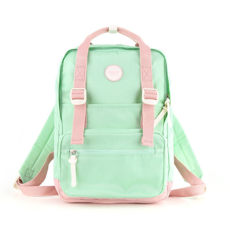  Handbags - Rucsac spațios, urban, pentru femei, în culoarea mentă, cu închidere cu fermoar - Himawari PTR-1088M-06