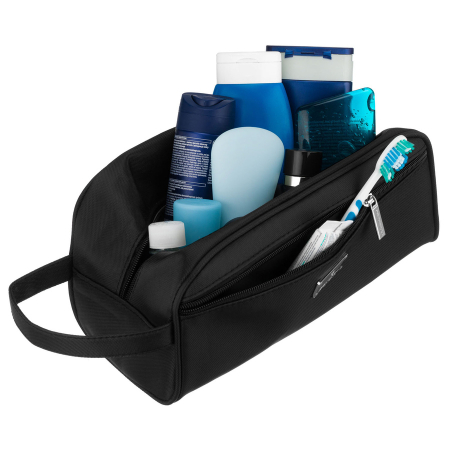 Geantă cosmetică din material sintetic de culoare neagră, cu închidere cu fermoar - Peterson PTR-PTN KOS-ME-9-3385 BL [7]