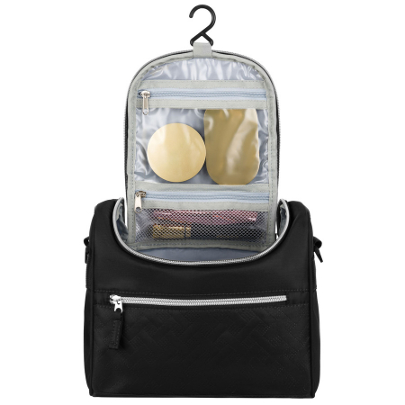 Geantă de călătorie neagră, practică, din material sintetic, cu curea asortată - Peterson PTR-PTN 24463-3940 BLACK [4]