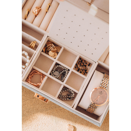 Cutie de bijuterii din argint cu cheie și zăvor - Peterson PTR-PTN SZK-13-6018 SILV [8]