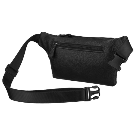 Borsetă bărbătească din piele neagră cu închidere cu fermoar - Rovicky PTR-R-ST7-05-7618-BLACK [2]