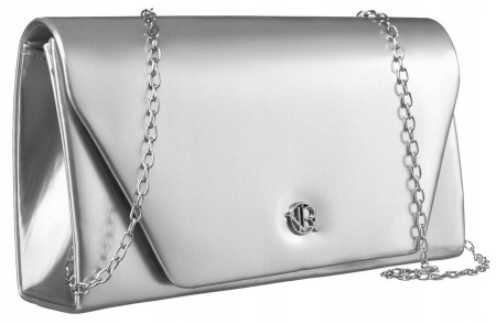 Genti Dama - Geantă clutch de damă elegantă cu lant - Rovicky PTR-R-XS006-7295 SIL