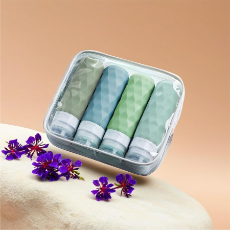 Bidon de călătorie din silicon în nuanțe de verde - Peterson PTR-SBP-90-SET4-0450 GRE [1]