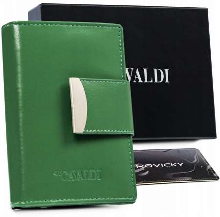 Portofele Dama - Portofel dama din piele naturala Cavaldi PTR-RD-04-GCL-0344 TU