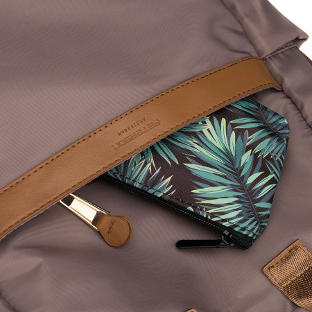 Rucsac de damă bej din nylon cu bretele reglabile și închidere cu fermoar - Peterson PTR-PTN JN-08-0016 BEIGE [15]