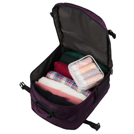 Rucsac de cabină violet, din poliester, cu două compartimente și fermoar - Peterson Weekender [8]