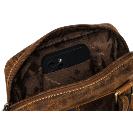 Geantă mică de tip messenger pentru bărbați, de culoare maro, din piele naturală - Peterson PTR-PTN PR-99-TMH-5962 T [4]