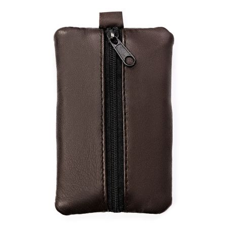 Accesorii Dama - Husa maro închis pentru chei cu fermoar PTR-KC-02-PDM D.BROWN
