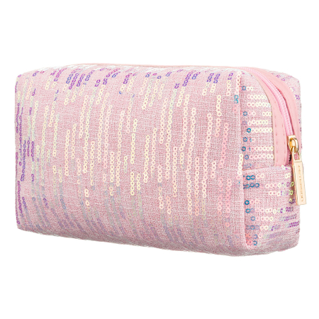 Geantă cosmetică roz din poliester decorată cu paiete, cu un singur compartiment - Peterson PTR-PTN KOS-DA-19-3569 P [2]
