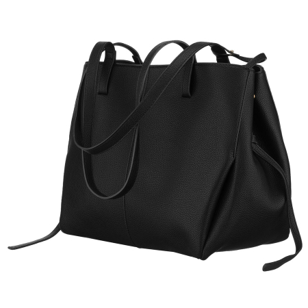 Geantă de damă neagră tip shopper din piele ecologică cu husă practică inclusă - Peterson PTR-PTN TOR-ALE-26 BLACK [2]