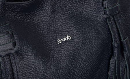 Geantă shopper mare de damă cu franjuri din piele naturala - Rovicky PTR-TWR-164 GRAN [8]
