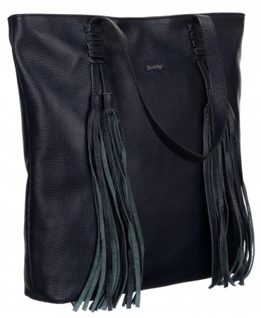 Geantă shopper mare de damă cu franjuri din piele naturala - Rovicky PTR-TWR-164 GRAN [1]