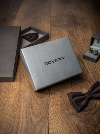 Elegancki pasek męski ze skóry naturalnej o wyrazistej fakturze — Rovicky [5]