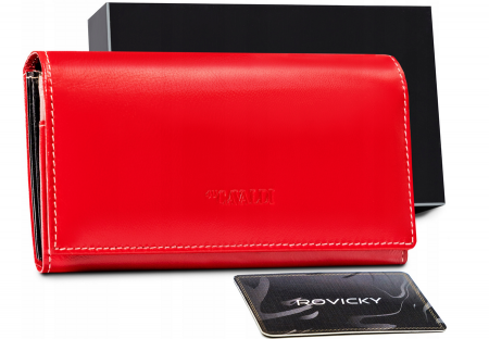 Import - Portofel dama din piele naturala Cavaldi PTR-RD-23-GCL-1037 RE-MU