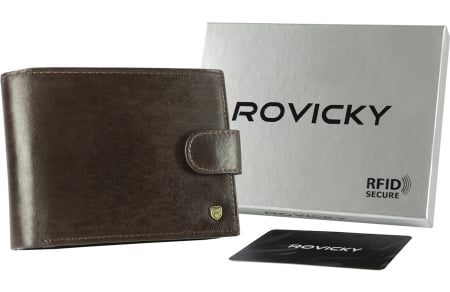 Portofele Barbati - Portofel barbati din piele naturala Rovicky PTR-N61L-RVT-3203