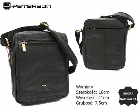 Geanta barbati de umar din piele naturala Peterson PTR-PTN-IG-8-NDM-2739 BL [10]
