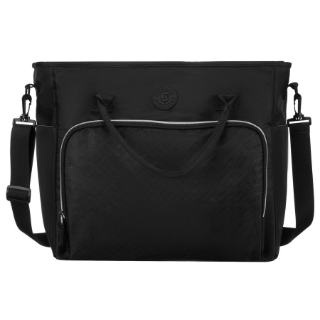 Geantă de călătorie neagră, practică, din poliester, cu suport pentru valiză - Peterson PTR-PTN 24462-3902 BLACK [3]