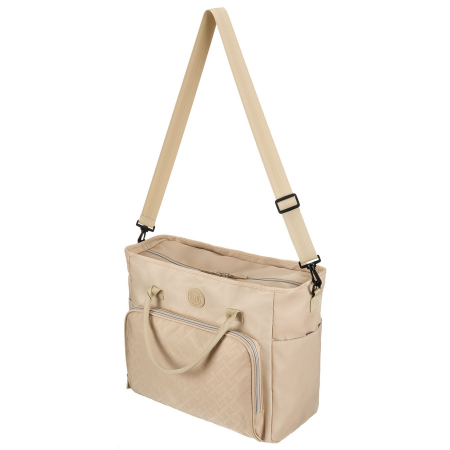 Geantă de călătorie practică din poliester bej cu suport pentru valiză - Peterson PTR-PTN 24462-3919 BEIGE [6]