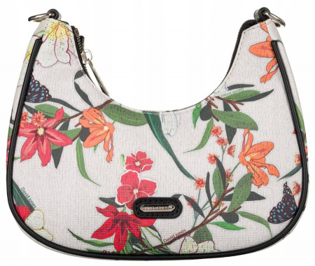 Geantă de damă din piele ecologică cu flori - David Jones PTR-6940-2 [1]