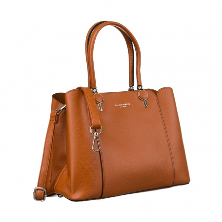 Import - Geanta de dama incapatoare din piele ecologica - Flora&Co PTR-F2581 CAMEL