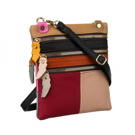Genti Piele Naturala - Geanta de dama patchwork din piele naturala PTR-1718-SKL-6922 MULTI
