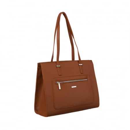 Genti Dama - Geanta de mana mare de dama din piele ecologica - David Jones PTR-CH21081 COG