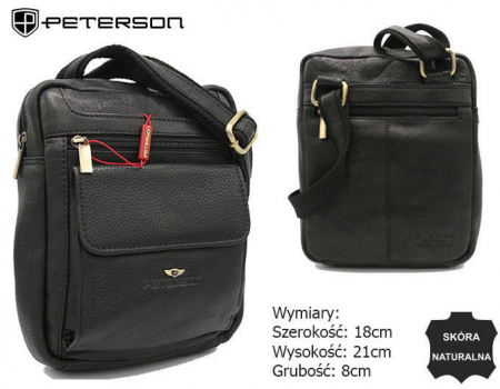 Geanta de umar pentru barbati din piele naturala Peterson PTR-PTN-PR-99-NDM-2722 B [9]