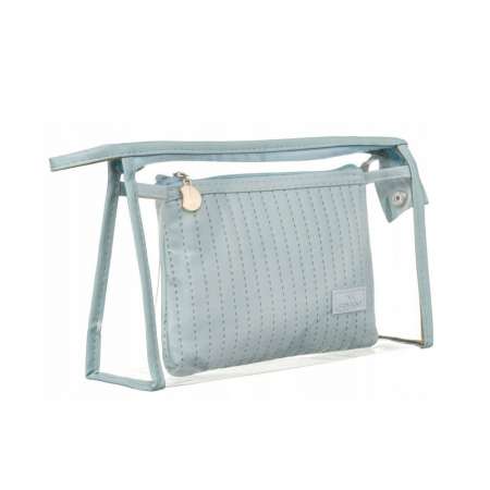 Accesorii Dama - Geantă pentru cosmetice 2 în 1 impermeabilă - Rovicky PTR-KOS-2W1-01 BLU