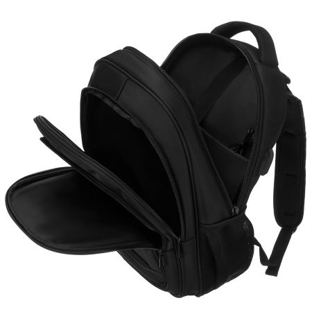 Ghiozdan școlar moale pentru copii, din poliester, de culoare neagră, cu bretele reglabile - Peterson PTN BHX-02-9778 [2]