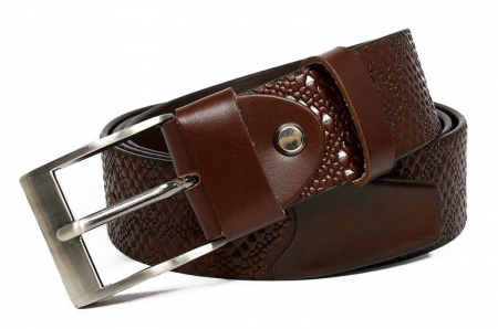 Curea barbati din piele naturala Rovicky PTR-PRS-03-BGE BRO [0]