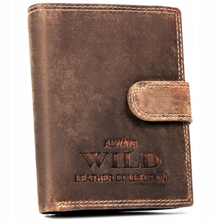 Portofele Barbati - Portofel barbati din piele naturala Always Wild PTR-N4L-CHM-BL COGNAC