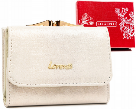 Portofele Dama - Portofel dama din piele naturala Lorenti PTR-55287-BRS-4737 GOLD