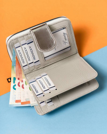 Portofel dama din piele naturala Lorenti PTR-76115-AFO-4454 SIL [4]