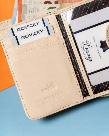 Portofel dama din piele naturala Lorenti PTR-76115-BLA-4676 GOLD [7]