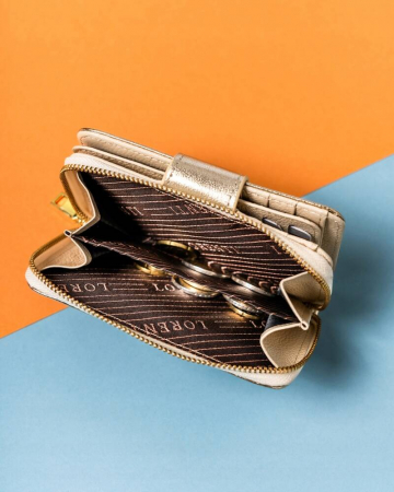 Portofel dama din piele naturala Lorenti PTR-76115-BLA-4676 GOLD [8]