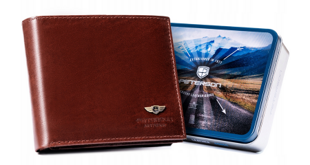 Rovicky - Portofel barbati din piele naturala Peterson PTN 22305-VT BRO