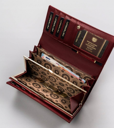 Portofel dama din piele naturala Peterson PTN BS-490 SN/RE [7]