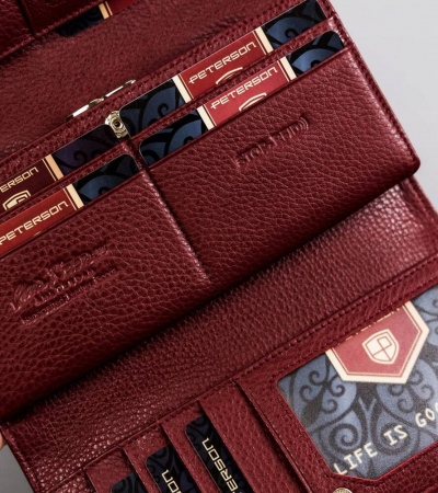 Portofel dama din piele naturala Peterson PTN BS-490 SN/RE [9]