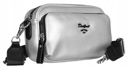  Torebki - Geantă de damă din piele ecologică cu o curea largă - David Jones PTR-6513-1A SI