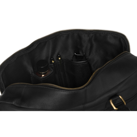 Geantă de laptop pentru bărbați, din piele naturală, de culoare neagră - Peterson PTR-PTN LAP-15601-NDM [13]